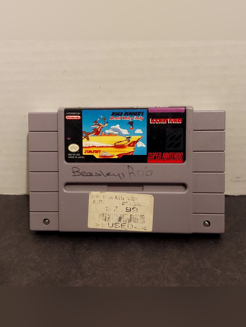 Road Runner’s Death Valley Rally SNES Sunsoft Looney Tunes Super Nintendo Runner